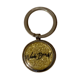 Porte-clé doré "Work B**ch !"