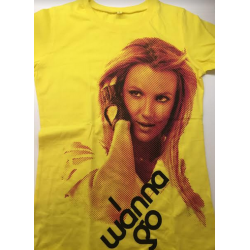 T-shirt jaune "I wanna go"...